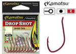 Kamatsu Carlige Kamatsu Drop Shot Shad Tail RED K-1060 (10buc/plic) Nr. 4 - Nr. 1 (511300801)