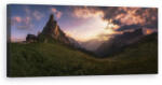 Norand Tablou Canvas - Dolomiti, Panorama, Italia, Apus De Soare, intuneric, Vale (03251)
