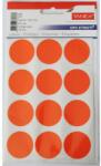 TANEX Etichete autoadezive rotunde, D32 mm, 60 buc/set, TANEX - orange (TX-OFC-133-OG)