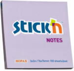 STICK'N Notes autoadeziv 76x76 mm, 100 file pastel, STICK'N - Mov (HO-21403)