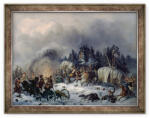 Norand Tablou inramat - Bogdan Willewalde - Scena din razboiul ruso-francez din 1812 (B_GOLD_266172)