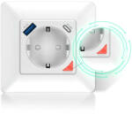 Moes Priza inteligenta WiFi EU Smart Socket 16A cu port USB-A si Type-C TUYA (5902135158609)