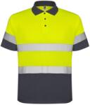 Roly Tricou polo tehnic Hi-Vis Roly Polaris, pentru barbati, Plumb/Galben Fluorescent, L HV93020323221