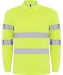 Roly Tricou polo tehnic cu maneca lunga Hi-Vis Roly Polaris L/S, pentru barbati, Galben Fluorescent, L HV930603221