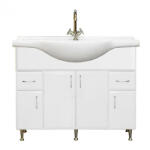  Bianca Plus 105 alsó szekrény mosdóval, magasfényű fehér színben