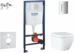 GROHE Solido - Set pentru montare încastrată, toaletă și capac Euro Ceramic Compact, softclose, Triple Vortex, clapetă Even, crom SANI15BB1106 (SANI15BB1106)
