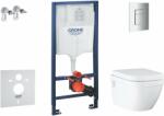 GROHE Solido - Set pentru montare încastrată, toaletă și capac Euro Ceramic, softclose, clapetă Even, crom SANI15BB1104 (SANI15BB1104)