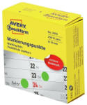 Avery Etikett címke, o19mm, tekercses jelölőpont adagoló dobozban 250 címke/doboz, Avery zöld (3855) - iroszer24