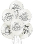 Balloons4party Set 6 baloane latex Just Married clopotel 30 cm