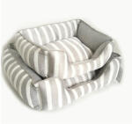  Kutyafekhely, kutyaágy, macska fekhely, macskaágy világos szürke színben S méret (PET-BED-STRIPED-GREY-S)