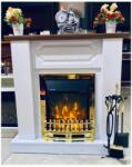 Art Flame GALILEO gold & ASOLI 1000x1010x300 mm white-brown
