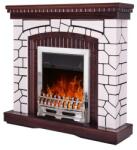 Art Flame GALILEO silver & NATALI 1100x1040x300 mm white-brown