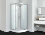 Sanotechnik IDEA1 komplett zuhanykabin íves fehér 80x80x203 cm PS10 (PS10)