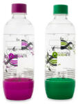SodaCO2 Szénsavasító palack csomag, Basic / Royal / Delfin szódagépekhez, 2 db, 1L, lila/zöld (Flakon duopack)