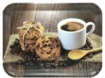 Ach Impex kávés-sütis mintájú tálca, 39, 5 cm x 29 cm x 2, 3 cm (M40334)