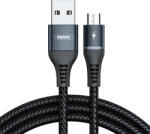 REMAX Cable USB Micro Remax Colorful Light, 2.4A, 1m (black) (RC-152m) - mi-one