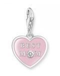 Thomas Sabo Best Mom rózsaszín tűzzománc ezüst charm - 2021-007-9 (2021-007-9)