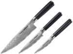 Samura Set 3 cutite Samura-Damascus, otel damasc, 9 12.5 20 cm, argintiu negru (TO-SD0230)