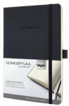  Jegyzetfüzet, exkluzív, A5, kockás, 97 lap, puhafedeles, SIGEL "Conceptum", fekete (COSICO320)