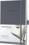 Sigel Jegyzetfüzet, exkluzív, A5, kockás, 97 lap, keményfedeles, SIGEL "Conceptum", sötétszürke (#N/A)