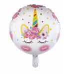 Balloons4party Balon folie rotund unicorn alb cu flori 43 cm - articole-petreceri - 9,99 RON