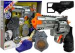 LeanToys Set de joaca pentru copii, pistol cu toc, insigna si fluier de armata, LeanToys, 7868