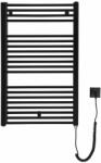 SAPHO Egyenes radiátor, Aqualine DIRECT-E elektromos fürdőszobai radiátor ILE96TB fűtőpatronnal, fekete - zuhanykabin