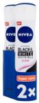Nivea Black & White Invisible Clear 48h antiperspirant antiperspirant 2 x 150 ml pentru femei