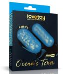 Lovetoy Set 2 Bile Kegel Ocean's Toner Egg Set, Silicon, Albastru