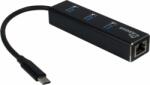 Inter-Tech Argus IT-410 USB Type C - Gigabit LAN anya + 3x USB-A 3.0 anya Adapter (88885440)
