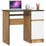 AKORD Íróasztal - Akord Furniture - 90 cm - kézműves tölgy / fehér