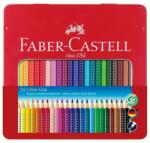 Faber-Castell Creioane colorate 24 culori triunghiulare cu grip, in cutie de metal, Faber Castell FC112423 (FC112423)