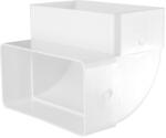 Dalap PVC függőleges könyökidom szögletes légcsatornákba 90°, 204x60 mm (8282)