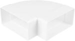 Dalap PVC vízszintes könyökidom szögletes légcsatornákba 90°, 110x55 mm (5251)