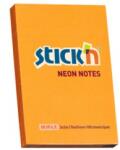 STICKN Notes autoadeziv 76 x 51 mm, 100 file, Stick"n - portocaliu neon (HO-21160)