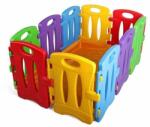 BJ PLASTIK Tarc de joaca pentru copii, modular, Colorful Nest, 130 x 85 x 60 cm, 10 piese, multicolor - produsecopii
