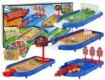 LeanToys Set de jocuri 4 in 1, pentru copii, baschet, fotbal, bowling si tinta, LeanToys, 9470