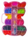 LeanToys Set creativ elastice pentru bratari, forma de ursulet, 3200 piese, multicolor, GH-3200