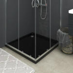 vidaXL fekete négyzet alakú ABS zuhanytálca 90 x 90 cm (148913)