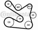 Continental Ctam Pompa apa + Set curea transmisie cu caneluri CONTINENTAL CTAM 7PK1605WP1 (7PK1605WP1) - automobilus