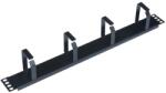 WP 1U metal cable management, Black RAL 9005 (WPN-ACM-101-B) - pcland