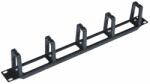 WP 1U plastic cable management, Black RAL 9005 (WPN-ACM-102-B) - pcland