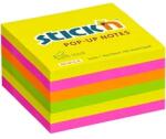 STICK N Stick`N 76x76 mm 100 lap/tömb (6 tömb/csomag) neon mix öntapadó jegyzettömb (21848)