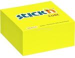 STICK N Stick`N 76x76mm 400 lap neon sárga öntapadó kockatömb (STICK_N_21010) (STICK_N_21010)