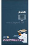 STICK N Stick`N 190, 5x114mm 50 lap/tömb négyzetrácsos fehér öntapadó jegyzetfüzet (STICK_N_21852) (STICK_N_21852)