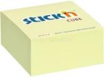 STICK N Stick`N 76x76mm 400 lap pasztell sárga öntapadó kockatömb (STICK_N_21072) (STICK_N_21072)
