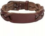 Fossil Bratara Fossil Heritage Braided Brown Leather JF04126200