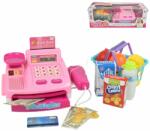 MK Toys Rózsaszín elektronikus pénztárgép számoló funkcióval, áruval és bevásárlókosárral (MKI900584)