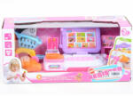 Magic Toys Lila pénztárgép fénnyel és hanggal, kosárral (MKL434921)