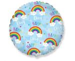 Flexmetal Balon din folie - Happy Day, albastru 48 cm